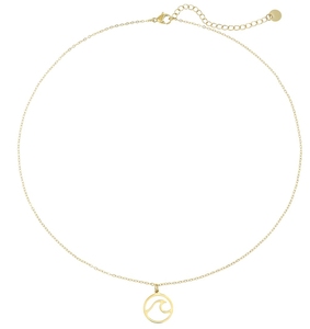In acciaio inox Boho oceano souvenir appannare collana onda libera surfista placcato oro 18K impermeabile spiaggia gioielli collana donna - Product Image 5