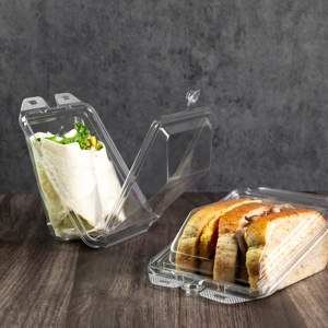 Marca confiable de Taiwán, embalaje transparente sin etiquetas a prueba de manipulaciones para alimentos, sándwich Burrito Grab-N-Go sostenible reciclable - Product Image 1
