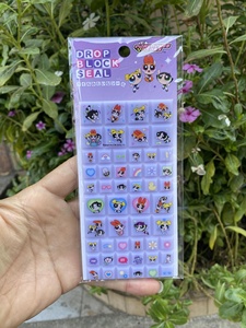 Adesivi 3D Cartoon Trendy delle <span class=keywords><strong>Powerpuff</strong></span> Girls, Poliziote Volanti, Adesivi Quadrati a Bolle per Decorazione e Collezione - Product Image 6