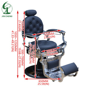 Sillón de Barbería <span class=keywords><strong>Retro</strong></span> Jincheng para Hombres, Silla de Peluquería con Elevación para Afeitar y Peinar - Product Image 6