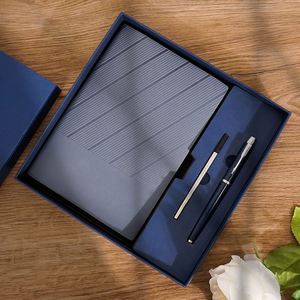 Customizable Corporate Gifts Set A5 Hardcover Pu Leather Journal Planner <b>Notebook</b> with Pen and Box for Promotional Office - Product Image 1