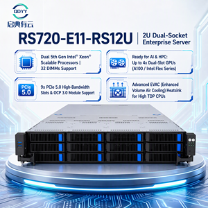 เซิร์ฟเวอร์ RS720-E11-RS12U 2U รองรับซีพียู Intel Xeon รุ่นที่ 4/5 แบบสองซ็อกเก็ต 12 ช่องใส่ฮาร์ดดิสก์ขนาด 3.5 นิ้ว รองรับ DDR5 PCIe 5.0 สำหรับติดตั้งในตู้แร็ค - Product Image 1