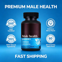 Gummies Santé Masculine L-Citrulline Maca Ginseng Zinc B6 B12 Énergie Endurance Circulation Sanguine Vitalité Santé Reproductive Hommes 60 gommes