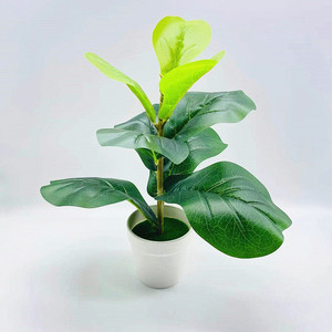 Árbol Artificial de Ficus Lyrata en Maceta, Planta de Plástico para Decoración Interior, Pequeño Adorno, Suministro Directo Transfronterizo - Product Image 3