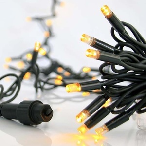 Guirnalda de <span class=keywords><strong>Luces</strong></span> <span class=keywords><strong>LED</strong></span> con Haz de Luz, para Exteriores, 10 Metros, 100 <span class=keywords><strong>LED</strong></span>, Cable de PVC Negro, 3000K, Blanco Cálido, IP67, para Caminos, Jardines, Iluminación Decorativa - Product Image 2