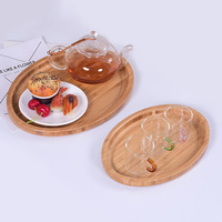 Plateaux de service en bambou écologiques en gros, forme irrégulière, design gravé, pour le camping et l'usage familial - Durables pour les aliments