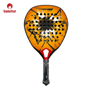 Raquette <span class=keywords><strong>de</strong></span> padel SUNRISE SA009 en <span class=keywords><strong>fibre</strong></span> <span class=keywords><strong>de</strong></span> carbone, forme goutte d'eau, avec filet en <span class=keywords><strong>fibre</strong></span> <span class=keywords><strong>de</strong></span> <span class=keywords><strong>verre</strong></span>, logo personnalisé et design diamant, haute qualité, faible MOQ - Product Image 1