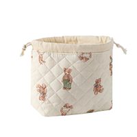 Offre Spéciale personnalisé sac seau de maquillage de voyage écologique pochette cosmétique de toilette matelassée avec des arcs mignons