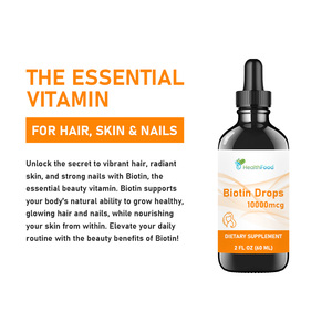 Gotas de Biotina OEM ODM que Apoyan la Capacidad Natural de tu Cuerpo para el Crecimiento de la Piel, el Cabello y las Uñas, Suplemento Dietético - Product Image 5