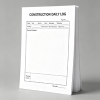 Carnet de bord de chantier personnalisé à une page pour l'enregistrement des travaux et la documentation des questions en instance