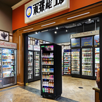 Réfrigérateur vertical vitré commercial pour bières, distributeur de boissons pour magasin
