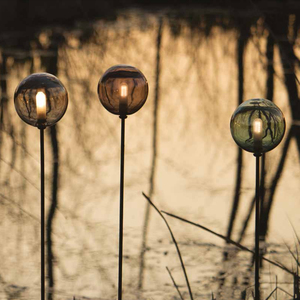 Chemin extérieur ou clôture imperméable coloré boule de verre ballon à bulles G4 led lumière pour jardin mur porche décoratif - Product Image 5