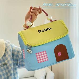 2025 nouvelles femmes grande capacité mignon sac cosmétique à la mode Portable voyage stockage fermeture éclair étanche sac de toilette - Product Image 6