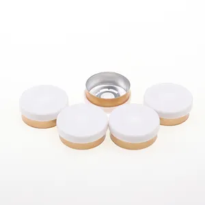 Novo Produto MOQ 1000pcs 20mm tampa superior do Frasco Branco Tampas Flip Off Tampas De Plástico de Alumínio para 10ml Garrafas