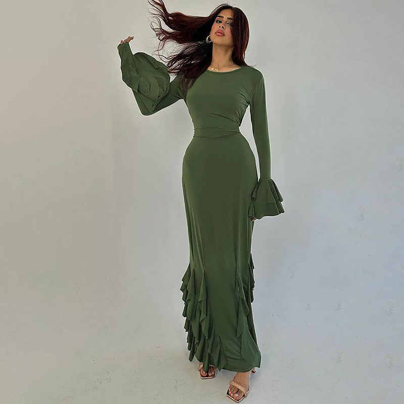 knee length dresses for ladies Long Sleeve Short Sequin Sylvia Hoco Dress