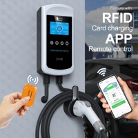 Station de recharge pour véhicules électriques Feyree NACS 12kW 50A avec fonction DLB, WiFi, carte RFID et câble de recharge EV de 5 m