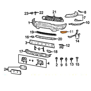 Bezel de phare antibrouillard avant pour Ram 1500 Trx 2019-2023, numéro de pièce 68335957AB, installation par clip en plastique - Product Image 3