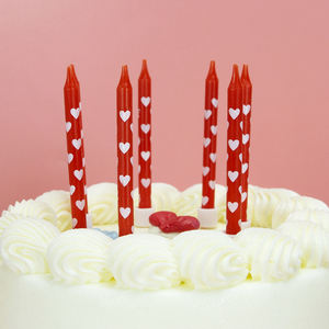 Candeline di Compleanno Colorate con Cuori Stampati, Popolari e Bestseller <span class=keywords><strong>2026</strong></span>, Forniture per Feste - Product Image 2