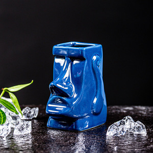 Taza <span class=keywords><strong>de</strong></span> cerámica creativa <span class=keywords><strong>de</strong></span> pequeño gigante Tiki, taza <span class=keywords><strong>de</strong></span> cóctel <span class=keywords><strong>de</strong></span> playa hawaiana, decoración <span class=keywords><strong>de</strong></span> Bar Tiki <span class=keywords><strong>de</strong></span> 100Ml para whisky, ron, vodka - Product Image 4