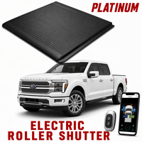 Couverture de benne électrique automatique rétractable F-150 Platinum en aluminium étanche avec drainage à une touche et verrouillage