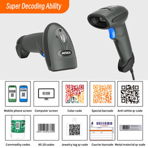 Henex cửa hàng cầm tay 1D 2D QR Mã máy QUÉT SÚNG <span class=keywords><strong>USB</strong></span> giao diện công nghiệp e-thanh Toán OCR Quét Mã Vạch Tính năng <span class=keywords><strong>laser</strong></span> đứng - Product Image 2