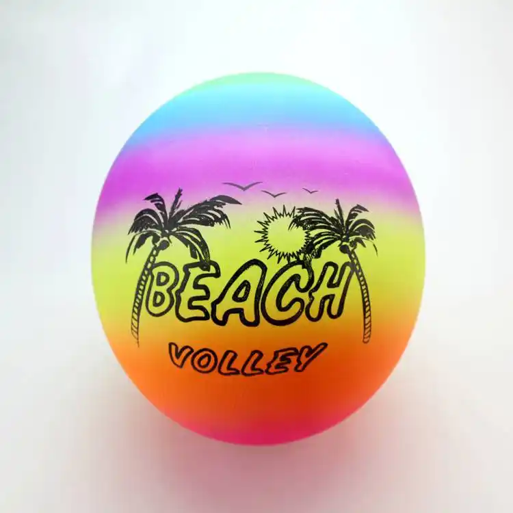 Pelota de playa inflable de PVC, sin ftalatos, promocional, colorida, personalizada