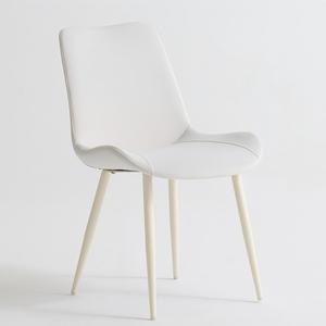 Chaise de salle à manger moderne et personnalisable avec dossier en tissu confortable et pieds en métal - Product Image 1