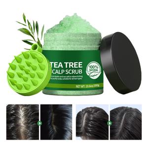 Autocollants personnalisés pour gommage du cuir chevelu 100% naturel, soin capillaire, exfolie en douceur les résidus de cheveux, apaise le cuir chevelu qui gratte, à l'huile d'arbre à thé - Product Image 6