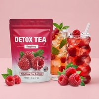 Thé détox à la framboise sans caféine, 25 sachets de thé, poids net 1,85 oz (52,5 g)