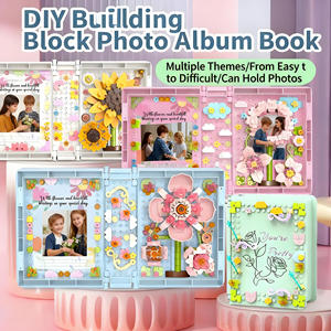 Bloques <span class=keywords><strong>de</strong></span> construcción <span class=keywords><strong>de</strong></span> ramo <span class=keywords><strong>de</strong></span> flores eternas DIY, álbum <span class=keywords><strong>de</strong></span> fotos creativo, marco <span class=keywords><strong>de</strong></span> <span class=keywords><strong>libro</strong></span>, edificios modernos hechos a mano para niños, educativos - Product Image 3