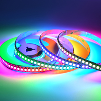 Bande lumineuse Led RGB, SMD 5050, 12V, 24V, flexible, étanche IP20/65/67/68, WS2815 Pixels