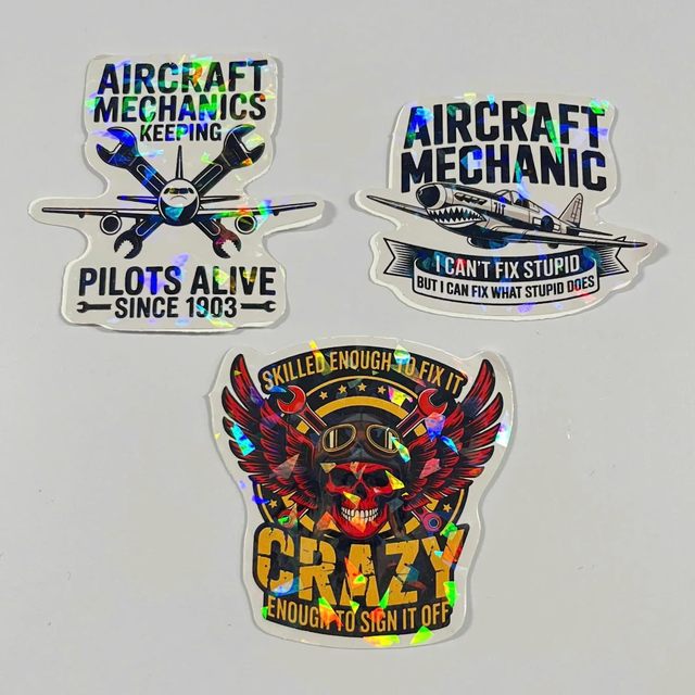 Custom 3D UV Logo Printed Holographic Sticker Personalized Waterproof Vinyl Decal Die Cut Sticker for Phone Laptop Bottle Car