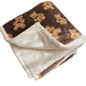Manta de lana de cordero de cachorros de dibujos animados, edredón grueso cálido de doble capa para niños, siesta de invierno, funda de sofá de lana Coral, técnica de punto - Product Image 4