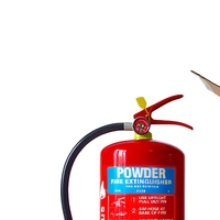 Extincteur à poudre sèche ABC de 9 kg, sécurité incendie industrielle, cylindre en acier au carbone rouge avec tuyau et manomètre