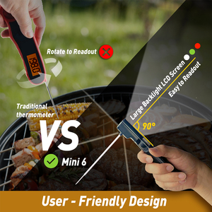 Không dây kỹ thuật số thịt nướng Nhiệt kế không thấm nước có thể gập lại Pocket probe cho nướng và nấu ăn OEM hỗ trợ ẩm kế lý thuyết - Product Image 6