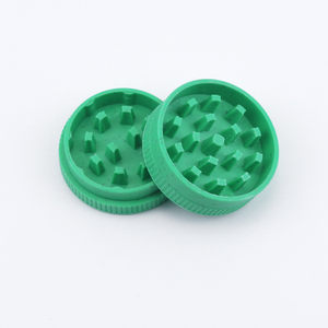 Green Plastic Fiber 2-Part Herb Grinder Simple Type 55mm Biodegradable Spice Crusher Tobacco <b>Cigarette</b> Paper Smoking Accessories - Product Image 1