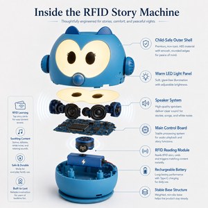 Boîte d'histoires NFC pour l'apprentissage de l'anglais, bibliothèque de cartes, jeu tactile, écran pour enfants, jouet rechargeable sans écran pour enfants - Product Image 6