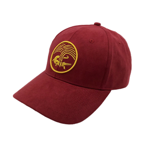 Gorra de béisbol deportiva unisex de algodón rojo de 6 paneles con logotipo bordado en 3D personalizado al por mayor y hebilla metálica - Product Image 1