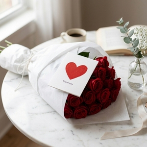 Biglietti di ringraziamento semplici bianchi con cuore rosso, design minimalista, personalizzabili con logo, per San Valentino, matrimoni, confezioni al dettaglio, OEM, ODM - Product Image 3
