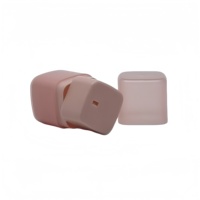 Yuecai Tube vide de 10g pour correcteur et fond de teint liquide, en PP dépoli translucide, couleur pêche, à mécanisme rotatif, personnalisable
