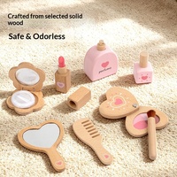 Trousse de Maquillage Princesse en Bois, Ensemble Coiffeuse et Coiffeuse de Jeu pour Enfants, Cadeau Unisexe Beiyang, Âges 2-7