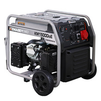 Groupe électrogène à essence YACMADHA à châssis ouvert 9,5 kW 230 V 33 L portable, prêt pour le parallèle, pour la maison, le camping en extérieur et les VR