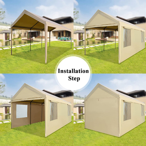 Tente <span class=keywords><strong>de</strong></span> fête en plein air 10 'x 20', Carport robuste en métal toutes saisons, abri <span class=keywords><strong>de</strong></span> bateau, auvent <span class=keywords><strong>de</strong></span> voiture, hangar <span class=keywords><strong>de</strong></span> Garages - Product Image 3