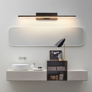 Modern Creative Aluminum <b>LED</b> Wall Light with Mirror Front Make-up Light Dimmable <b>Strip</b> Light for Living Room & Bathroom - Product Image 1