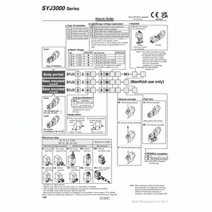 Soupape de commande SYJ3133T-6LOZ électrovanne pneumatique SMC - Product Image 1