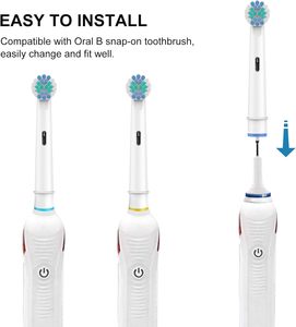 SetSail pour têtes de rechange professionnelles pour brosse à dents électrique, lot de <span class=keywords><strong>8</strong></span>, poils DuPont moyennement souples, recharges pour un nettoyage de précision - Product Image 5