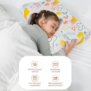 3〜6歳の子供向けの抗菌および防ダニシリコン枕