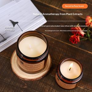 Bougie parfumée sans fumée, faite à la main en cire de soja, cadeau de fêtes, ambiance, verre, aide au sommeil, vente en gros - Product Image 5