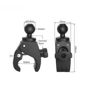 Xe máy xe đạp đường sắt núi kẹp với 360 Độ Bóng núi clip cho GoPro anh hùng 12 11 10 <span class=keywords><strong>9</strong></span> 8 cho điện thoại hành động máy ảnh - Product Image 5