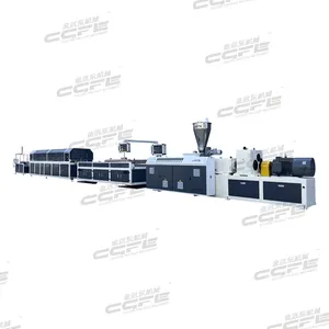 Kunststoff 300-600 mm PVC Deckenplattenprofil konische Zwillingsschnecken-Extruder/Extrusionsmaschine Produktionslinie mit Heißprägung